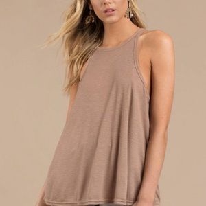 Free People Long Beach Swing Tank Tan